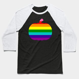 Halloween Pumpkin LGBT Flag Gilbert Baker PRIDE Rainbow Baseball T-Shirt